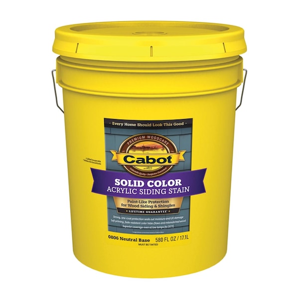 Cabot Siding & Fence Solid Tintable Neutral Base Stain and Sealer 5 gal